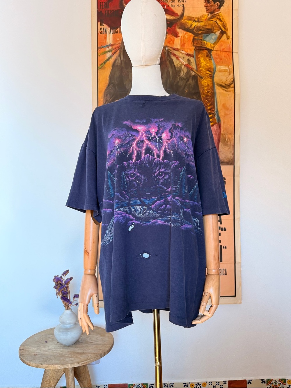 Vintage 90s Colorado Signal Sport Pink Purple Lightning Distressed Size XL
